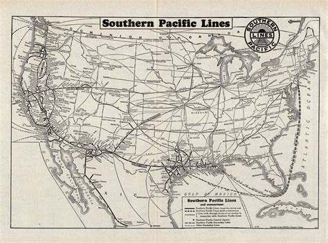 1941 Antique SOUTHERN PACIFIC Lines Railroad Map Southern - Etsy | Map ...