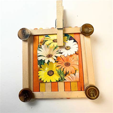 Image result for DIY Picture Frame Using Popsicle Sticks
