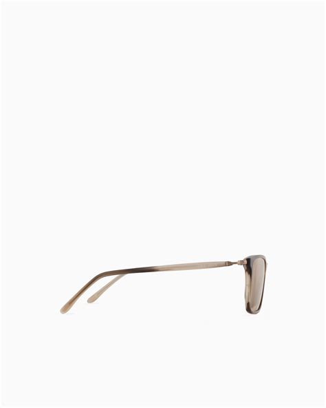 Asian-fit rectangular sunglasses for men | Giorgio Armani