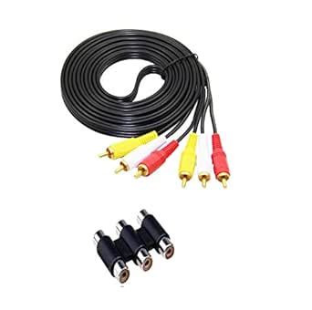 LipiWorld 3 RCA Female to Female Coupler Joiner Adapter AV/Audio/Video ...