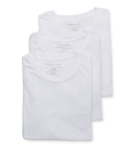 Men's Kenneth Cole 52T1000 100% Cotton Crew Neck Undershirt 3-Pack (033 ...