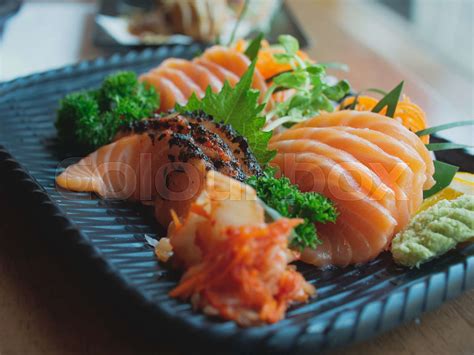 Japanese food : Shushi on the dish | Stock image | Colourbox