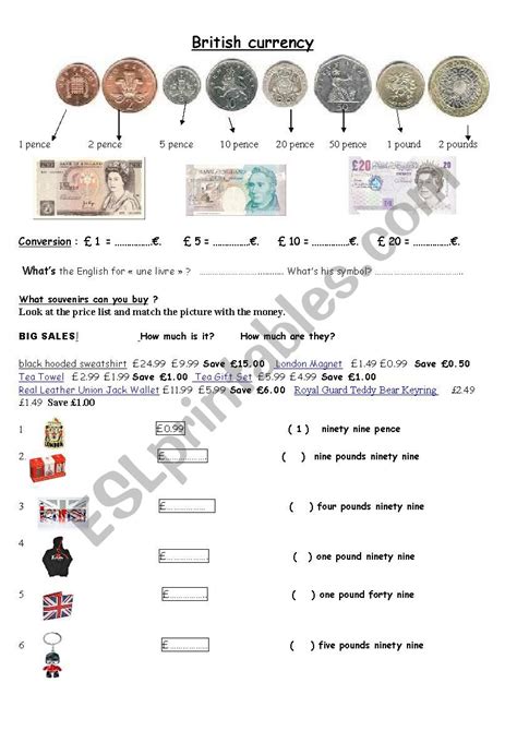 Currency Conversion Worksheet UK 的图像结果