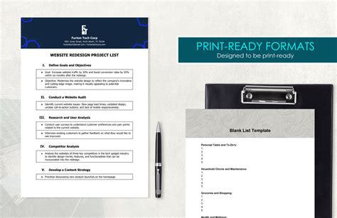 10+ List Template Bundle in Word, PDF, Google Docs - Download ...