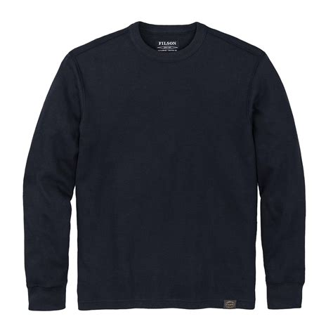 Filson Waffle Knit Thermal Crewneck Navy, 12-oz. thermal-knit cotton ...