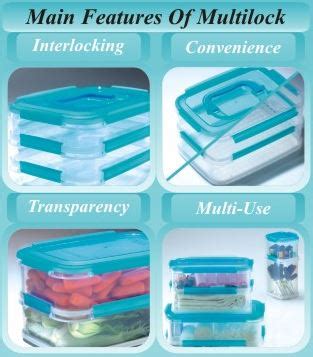 Buy Lock&Lock Rectangular Stackable Container Set, 1.4 Litres, 2-Pieces ...