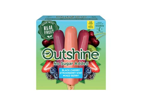 No Sugar Added Black Cherry, Strawberry Kiwi & Mixed Berry Frozen Mini ...