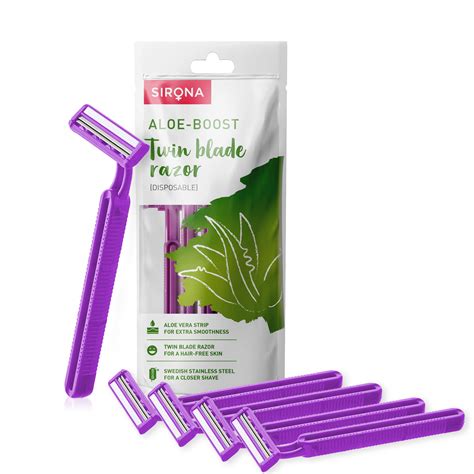 Buy Aloe Boost Twin Blade Disposable Razor (1 Pack of 5 Razors) in ...