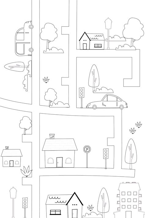 Image result for Basic Blank Town Map