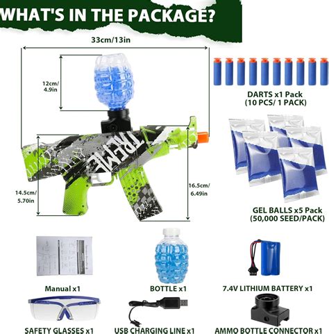 Buy Gel Ball Blaster, Splatter Ball Blaster Automatic with 50000 Water ...