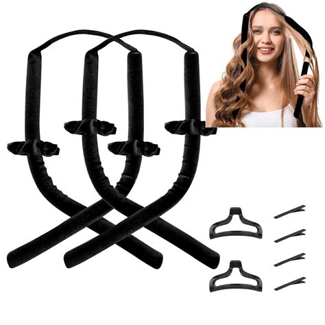 Buy Kerfulty Heatless Curling Rod Headband - 2Pcs Overnight No Heat ...
