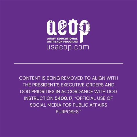 In alignment with Department of Defense (DoD) Instruction 5400.17 ...