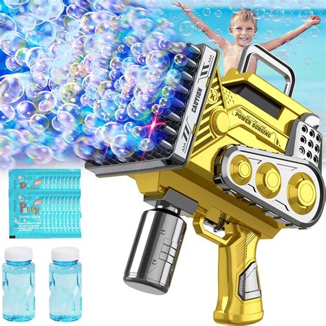 Amazon.com: QDRAGON Bubble Machine Gun, 80 Holes Automatic Bubble ...