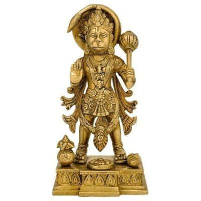Gangesindia Brass Hanuman Ji Holding Club Statue India | Ubuy