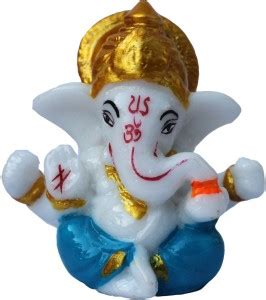 KAARTI Hand Painted Lord Ganesha Idol - SK1028 Decorative Showpiece - 6 ...