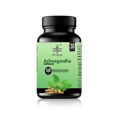 Fit-Tatva Ashwagandha 500 MG 30 Capsules | Extra Strength Natural ...
