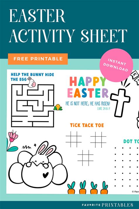 Free Printable Easter Activity Sheets For Kids