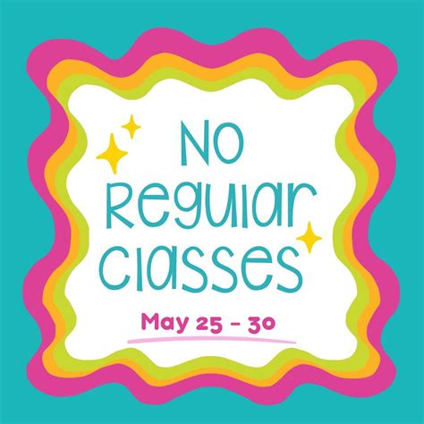 No Regular Classes May 25-30, 5005 Blairs Forest Lane NE Suite D, Cedar ...
