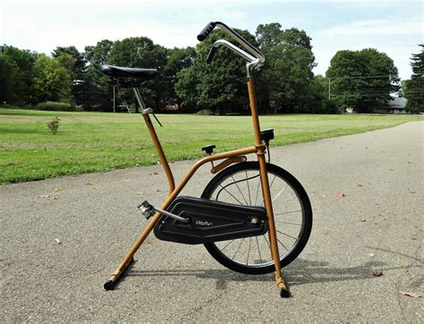 Vintage Exercise Bike, Walton Model 44, Butterscotch Brown, Black Seat ...