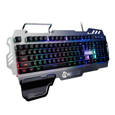 Festnight PK-900 RGB Backlit Gaming Keyboard 104 Keys USB Wired Durable ...