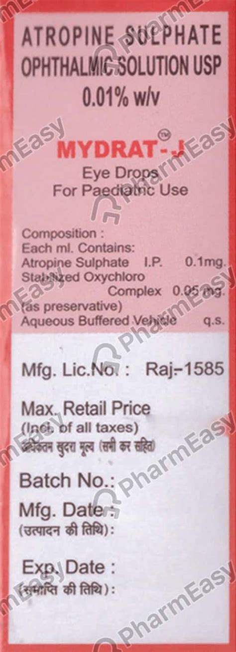 Myotry Pediatric 0.01 %W/V Eye Drop (5): Uses, Side Effects, Price ...