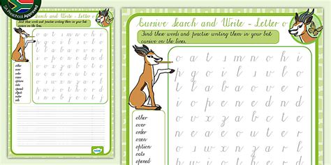 Cursive Search and Write: Letter o (teacher made) - Twinkl