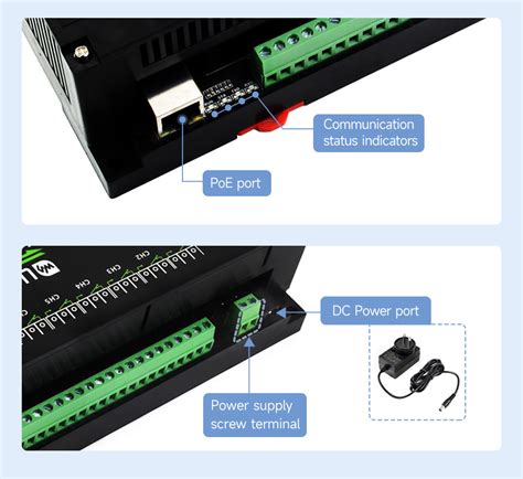 30-Ch Ethernet Relay Module, Modbus RTU/Modbus TCP Protocol, PoE Port ...