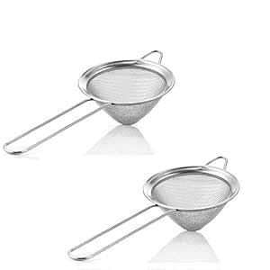 NJ OVERSEAS Stainless Steel Fine Mesh Cocktail Premium Food Small ...