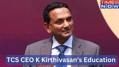 TCS CEO K Krithivasan Is an IITian and Harvard Business School Graduate ...