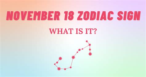 November 18 Zodiac Sign Explained | So Syncd
