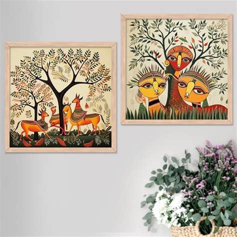 kotart Premium Gond wall art painting with frame for home decoration ...