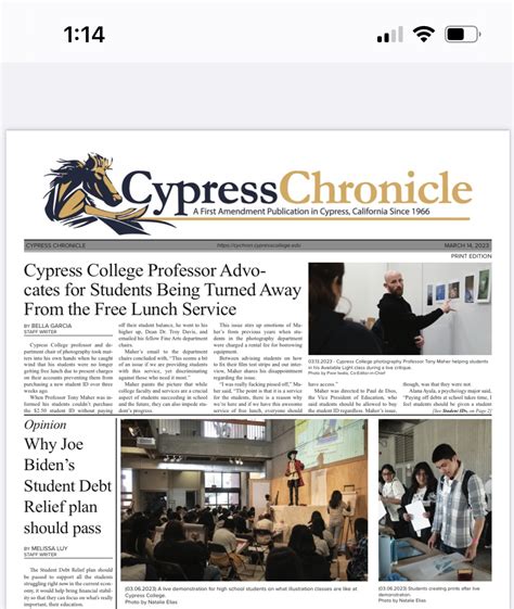CYPRESS CHRONICLE 2023 MARCH EDITION | On-Campus & Community News | The ...