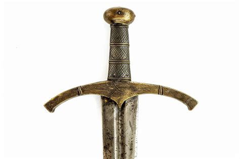 Medieval sword hilt isolated on a white background | Premium AI ...