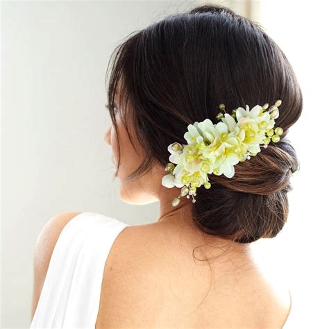 Buy Hair Flare Artificial Beautiful Flower Comb Slide/Bridal Hair ...