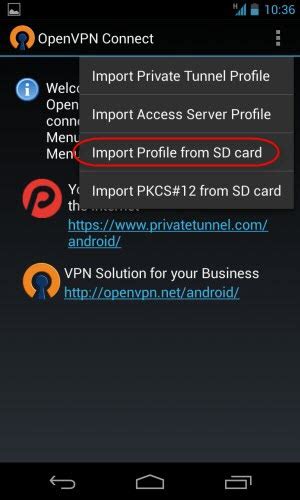 OpenVPN Android Client 的图像结果