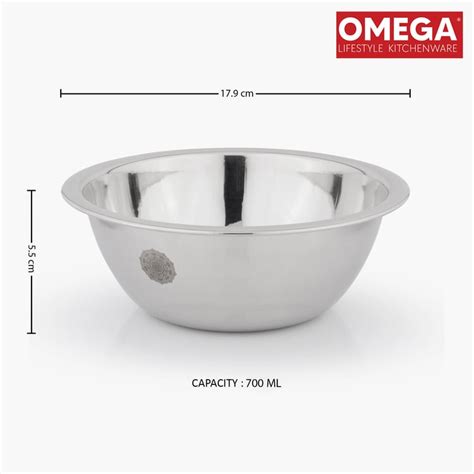 Buy OMEGA Ivy Set of 2 Stainless Steel Printed Serving Bowls - 700ml ...