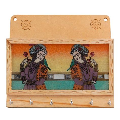 Haowishes Jaipuri Gemstone Painting Key Magazine Holder Gift Item ...