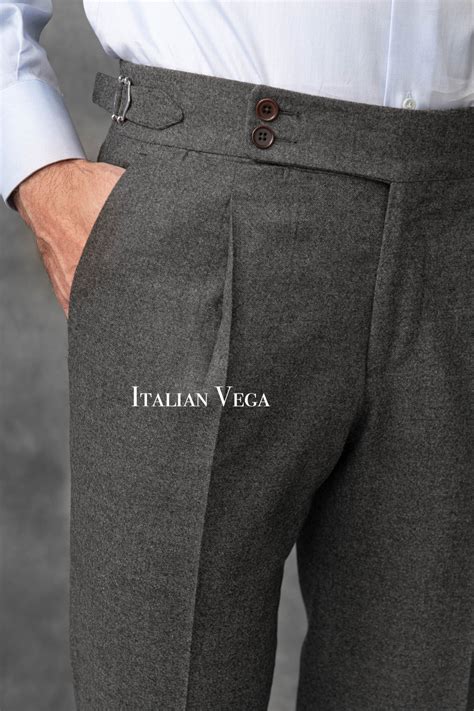 Anthracite Signature Flannel Gurkha Pants by ITALIAN VEGA® – Italian Vega™