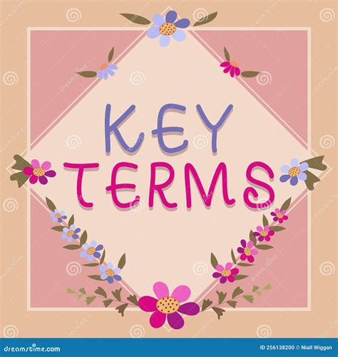 Handwriting Text Key Terms. Conceptual Photo Words that Can Help a ...