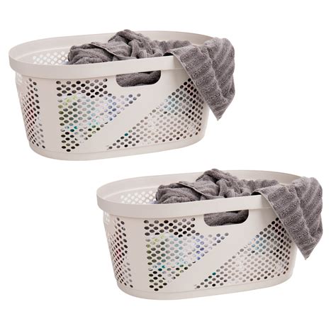 Mind Reader 40L Laundry Basket, Clothes Hamper, Lid, Ventilated ...