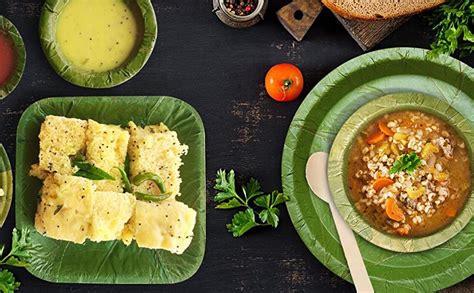 Plate Tray Pattal lunch bhandara Plates disposable snacks leaf plate ...