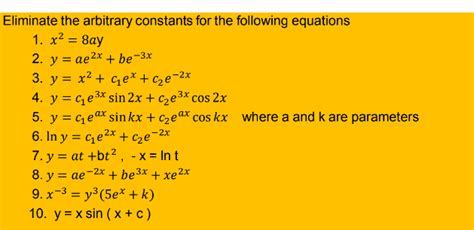 Image result for Eliminating Arbitrary Constant Logarithm