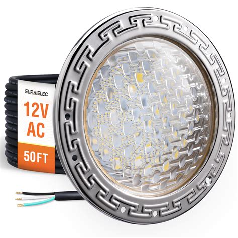 SURAIELEC 12V AC Pool Lights for Inground Pool, 10 inch Underwater Pool ...