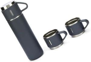 AMAR ENTERPRISES Stainless Steel Vacuum Flask with 3 set of Steel Cup ...