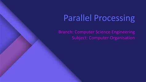 Image result for parallel processing architecture