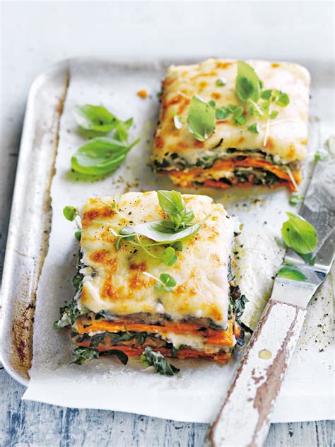 Sweet Potato Eggplant And Cauliflower Bechamel Lasagne  