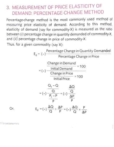 Measurement of elasticity of demand - 3. MEASUREMENT OF PRICE ELASTICITY OF DEMAND: - Studocu