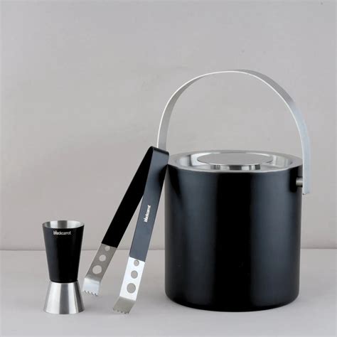 304 Stainless Steel Black Bar Set (Jigger, Ice Tong, Opener) Ð BlackCarrot
