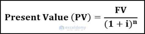 Image result for Present Value Formula