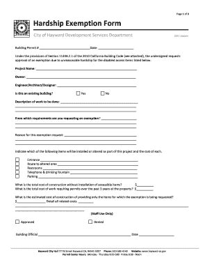Hardship Exemption Form - Fill and Sign Printable Template Online